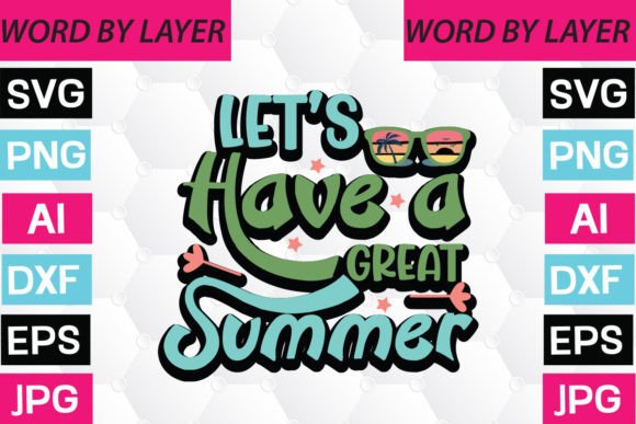 Review: Let's Have a Great Summer Sticker Design for Stitchers