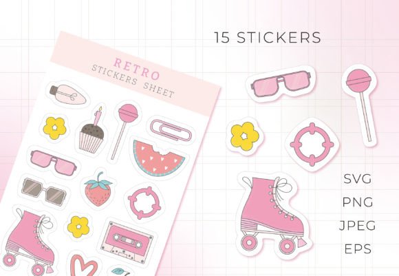 Review: Stickers Sheet RETRO Svg for Embroidery Projects