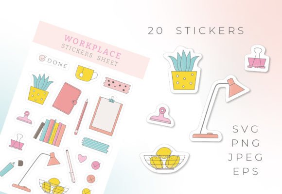 Stickers Sheet WORKPLACE SVG: A Designer's Take